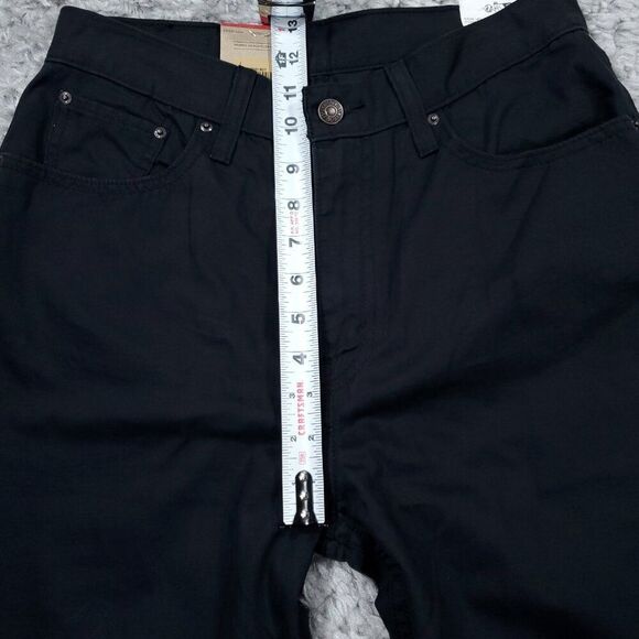 Levi's High Waisted Mom Jeans Cotton Hemp Chino Pants Black 28 x 30 High Rise - Picture 9 of 10